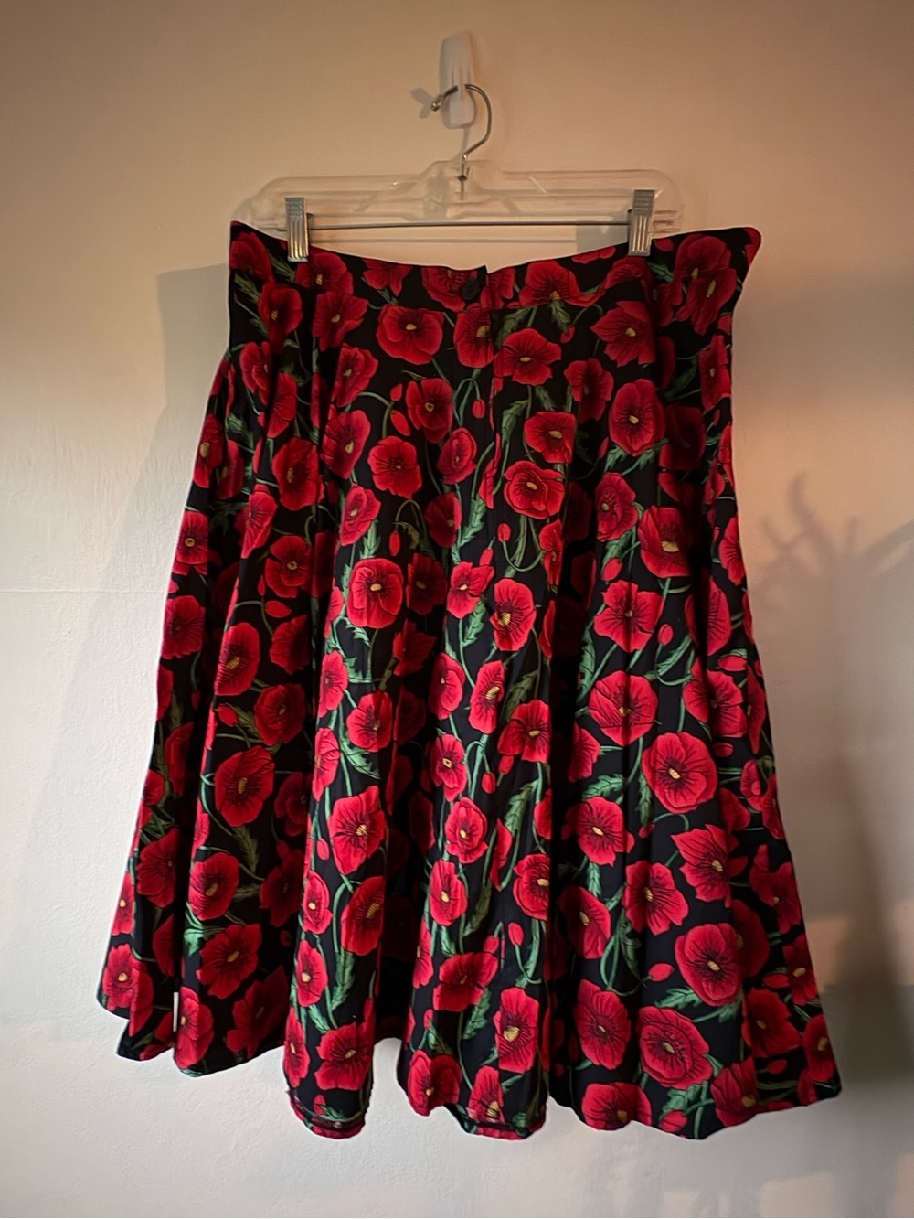 Hell Bunny Circle Skirt in Poppy Print 2XL - Picture 2 of 4